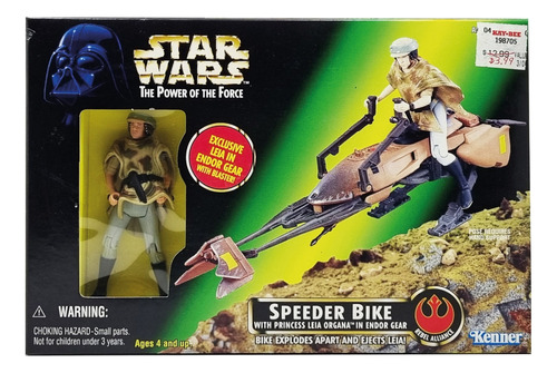Kenner - Star Wars - Potf - Green Card - Speeder Bike Leia