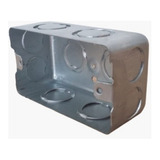 Pack X 60 Caja Luz Chapa Rectangular Aluminizada Caba