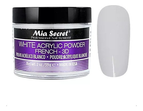 Mia Secret Polvo Acrilico Powder (59g) Uñas Esculpidas Color White