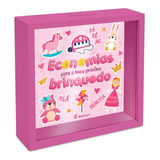 Quadro Cofre Decorativo Para Moedas Dinheiro Brinquedo Rosa