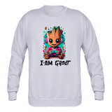 Moletom I Am Groot De Pijama Gola Careca Blusa Frio Unissex