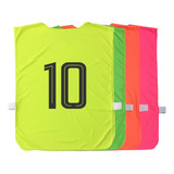 Pecheras Fluo Numeradas 2 Al 11  Pack De 10 Unidads Talle L Ideal Hombres Adultos