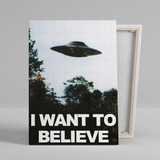 Cuadro X-files I Want To Believe Canvas Con Bastidor 60x40