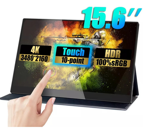 Monitor Portátil 4k Touch Screen 15.6 Gamer Pronta Entrega