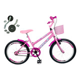 Bicicleta Infantil Aro 20 Feminina + Aro Aero + Rod. Lateral