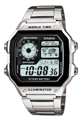 Relógio Masculino Casio World Time Ae-1200whd-1avdf
