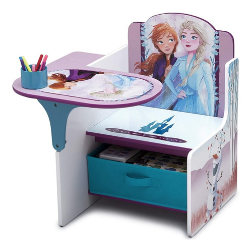 Mesa Banco Escritorio Multiusos Infantil Disney Frozen 2