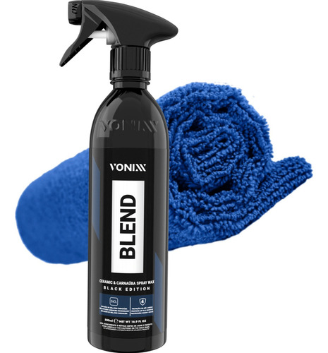 Cera Blend Black Spray Vonixx Carnaúba + Toalha Microfibra 