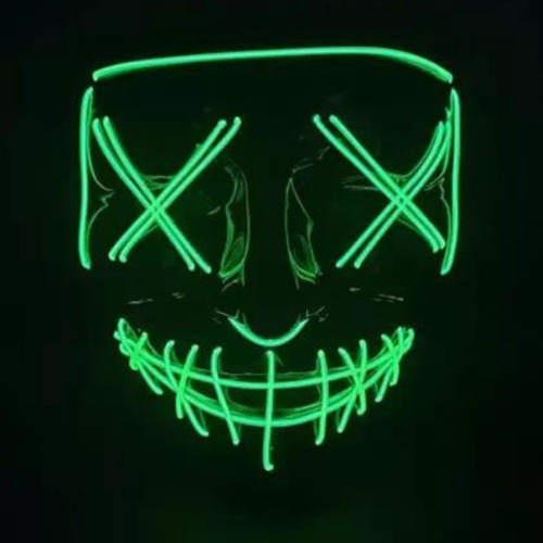 Máscara Led Luz Neon Cosplay Carnaval Fantasia Halloween