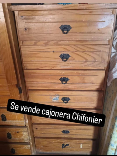 Chifonier+ Mesita De Luz + Ropero (usado) En Buen Estado