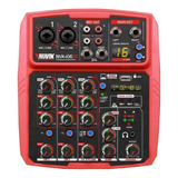 Consola Mixer Con Interfaz Usb Novik Neo Nvk-i06 Roja