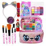 Kit De Maquiagem Infantil Completo Com Tiara + Brindes