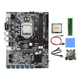 Placa Base Minera B75 Btc De 12 Tarjetas+cpu+ventilador+almo