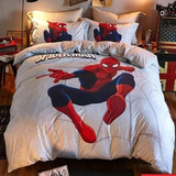 Jogo De Cama Solteiro King Infantil Homem Aranha 4 Peças