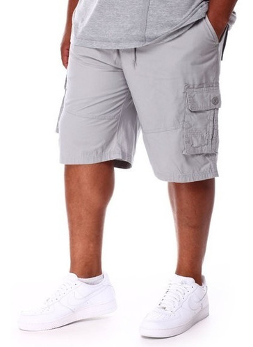 Tallas Grandes M. Society Bermudas Utility Cargo Silver 5xl