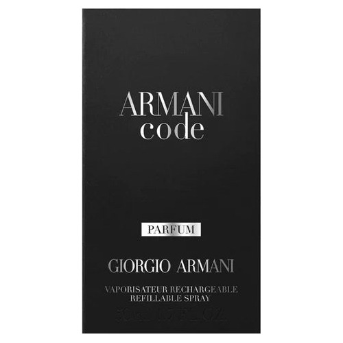 Perfume Original Armani Code Parfum 50ml Rechargable Hombre