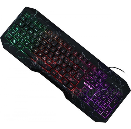 Teclado Para Gamer Rgb Retroiluminación Arcoiris Weibo 570 