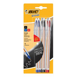 Lapiz Pasta Punta Fina Blister 2 Azul 2 Negro 2 Rojo Bic