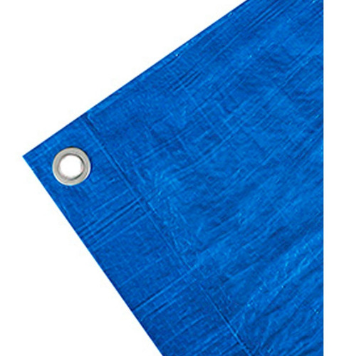 Rafia Lona Cubre Cerco 2x50 M Azul Plateado Ojal De Aluminio