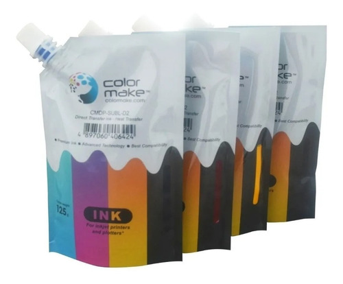 Tinta Para Sublimación Colormake Kit 4 Tintas Cmyk 125ml C/u