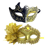 2x Conjunto De Máscara De Mascarada De Pareja Carnival