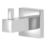 Porta Toalha Cabide Luxo Para Banheiro Quadrado Inox Cromado Cor Prateado