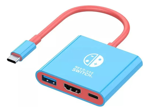 Dock Hub Usb Tipo C 3 Em 1 Nintendo Switch Displayport 4k