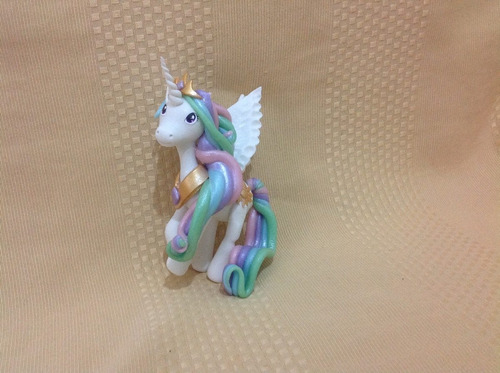 Unicornio Pony En Porcelana Fria