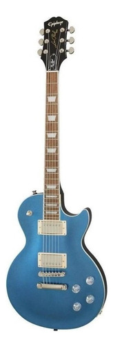 Guitarra Eléctrica EpiPhone Modern Les Paul Muse De Caoba Radio Blue Metallic Metalizado Con Diapasón De Laurel Indio