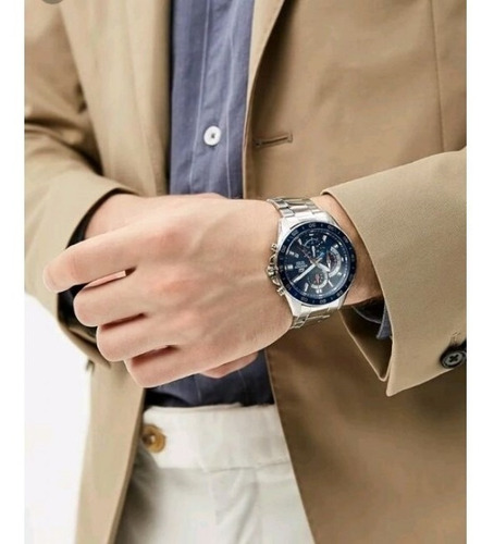 Reloj Casio Edifice Azul Cronografo Original Efv-550d-2avudf