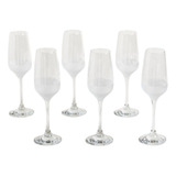 Copas De Champagne | Vidrio Esmerilado | Modernas | Set X 6