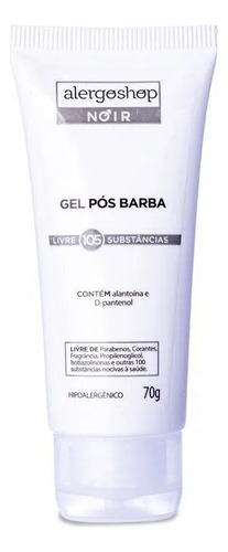 Gel Pós Barba  Hipoalergênico  Noir  Alergoshop  70  Gramas 