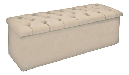 Recamier De Quarto Queen Size Lotus Suede Bege Simbal