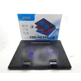 Base Notebook 9 A 17 Pulgadas Doble Cooler Led Azul Usb