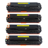 Kit 4 Toner Compativel 125a Cb540a Cb541a Cb542a Cb543a Cp1215 Cp1515 Cp1518 Cm1312 Bk C M Y Importado Novo 2.200 Copias