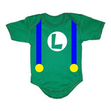 Disfraz Para Bebé - Pañalero De Luigi - Ropa Para Bebe  Niño