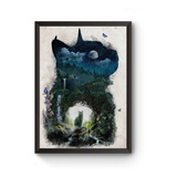 Poster Moldurado Animal Surreal Gato Quadro