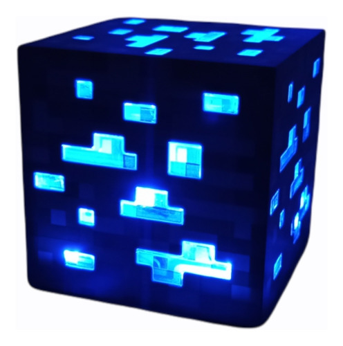 Lámpara Cubo De Luz Minecraft Decorativo Juguete Recargable