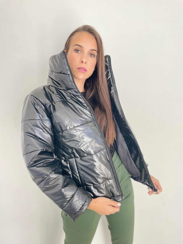 Campera Abrigo Mujer Puffer Impermeable Corta Inflable