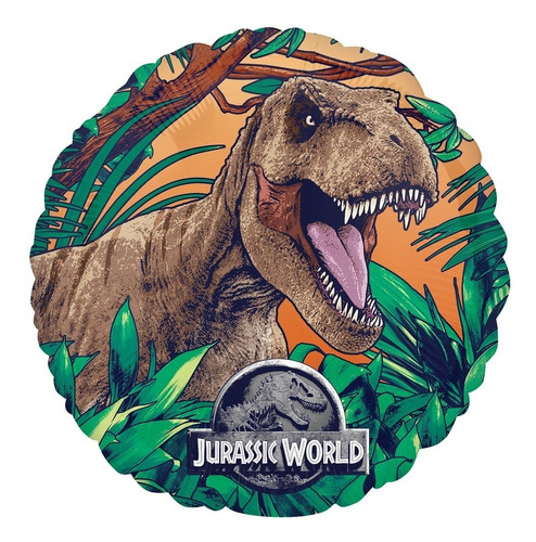 5pz Globo Metálico Jurassic World Parque Jurasico 18in 0jur0