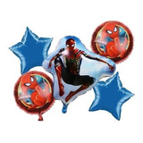 Kits 5pz Globos Metalicos De Spiderman Marvel Hombre Araña Color Kit-02