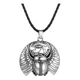 Collar Dije Escarabajo Egipcio Protección Ojo De Horus 