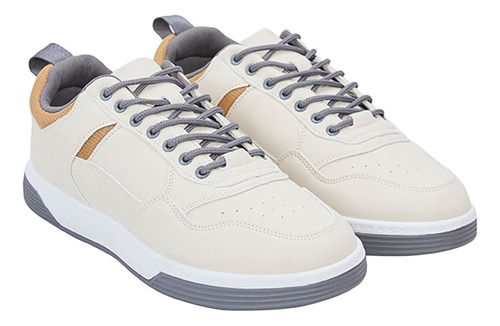 Zapatilla Hombre Moda Beige Corona