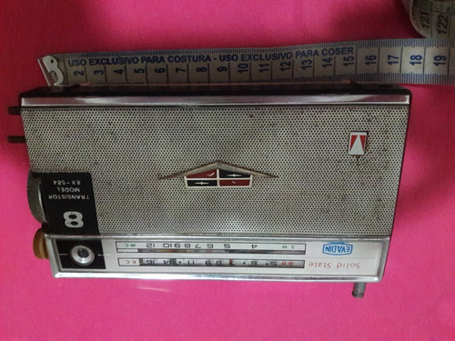 Rádio Portátil Solid State Evadin Transistor Model 8x-584