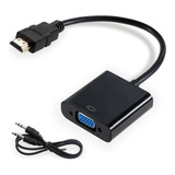 Adaptador De  Hdmi A Vga Con Audio 3.5mm