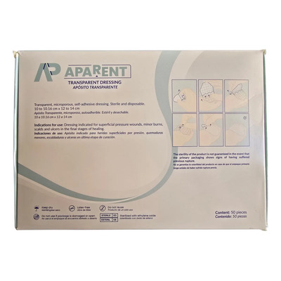 Apósito Transparente 10 X 12 50 Piezas Blanco | Meses sin interés