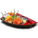 Plato Happy Sales, Para Sushi, Forma De Barco, 25 X 11 Cm