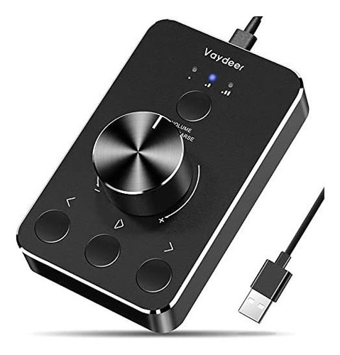 Control Multimedia Vaydeer Volumen Audio Ajuste -negro