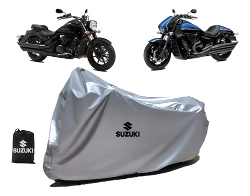Funda Afelpada 100%impermeable Para Moto Suzuki Boulevard