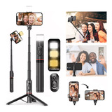 Selfies Stick Con Trípode Bluetooth Control Remoto Led